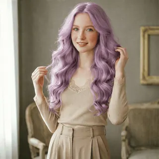 AI hairstyle changer trend: Lavender